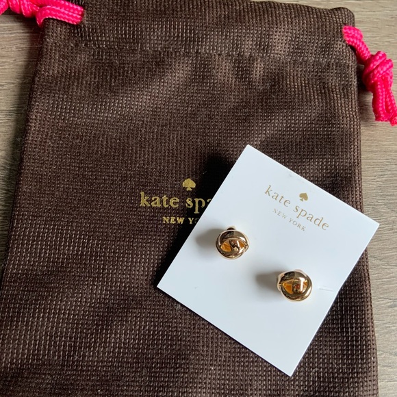 NEW - Kate Spade Gold-Tone Knot Earrings - Picture 2 of 3